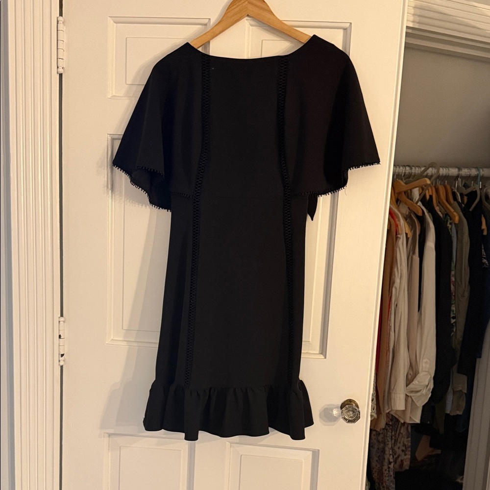 Nanette Lepore Black Ruffle-Hem Mini Dress